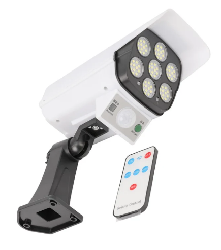 Câmara Falsa Exterior + Candeeiro Solar c/ Sensor Movimento PIR
