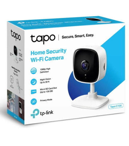 Câmara de Vigilância IP Wi-Fi TAPO C100 Full HD c/ Visão Noturna - TP-LINK