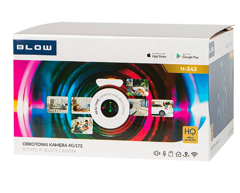 Câmara de Vigilância Rotativa 4G PTZ 3MP H-343 - BLOW