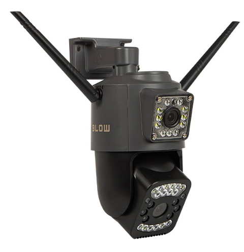 Câmara de Vigilância Wi Fi PTZ 2MP + 2MP H-332-B c/ Lente Dupla Giratória - BLOW