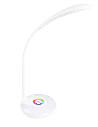 Candeeiro Infantil de Secretaria Recarregavel Abs 16 Led 3.7W Sensor 3 Niveis Cor Branca