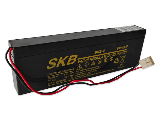 Bateria Chumbo 6V 4Ah c/ Conector Molex (195 x 25 x 62 mm) - SKB