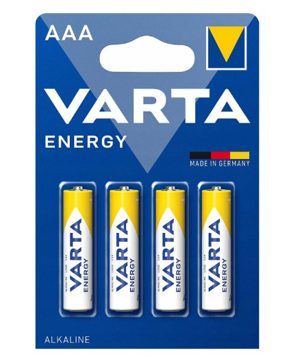 Blister de 4 Pilhas Alcalinas AAA LR03 - VARTA