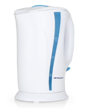 Chaleira Elétrica 1L 1650W KT-5002 (Azul/ Branco) - ORBEGOZO