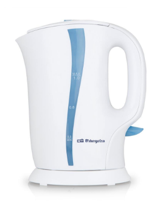 Chaleira Elétrica 1L 1650W KT-5002 (Azul/ Branco) - ORBEGOZO