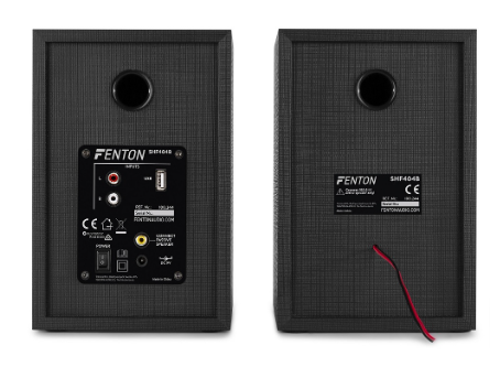 Colunas Amplificadas Bluetooth 4" 80W MP3/USB/Aux (SHF404B) Preto - FENTON