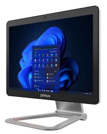 Computador All-In-One Tátil 16.1" FHD N5095 4GB DDR4 / 128GB SSD + Win 11 Pro (Branco) - PRIMUX