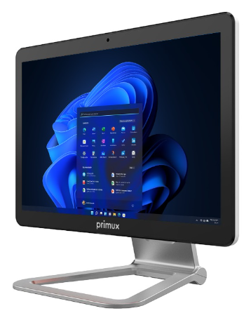 Computador All-In-One Tátil 16.1" FHD N5095 4GB DDR4 / 128GB SSD + Win 11 Pro (Branco) - PRIMUX