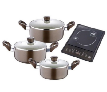 Conjunto de Cozinha Fiona 3 Peças + Placa de Indução - BERGNER