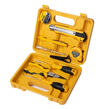 Conjunto de Ferramentas Domésticas 8 Peças (Amarelo) - DELI