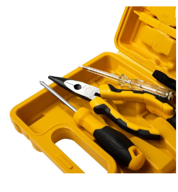 Conjunto de Ferramentas Domésticas 8 Peças (Amarelo) - DELI