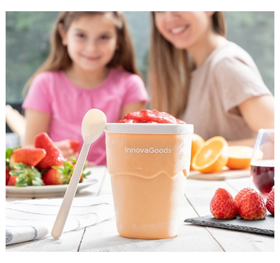 Copo p/ Fazer Gelados e Granizados + Receitas FRULSH - INNOVAGOODS
