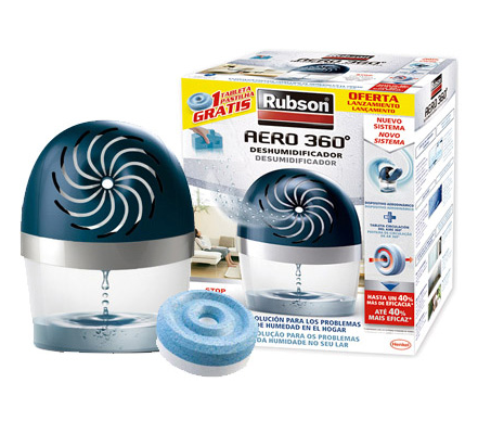 Desumidificador Rubson Aero 360 c/ Recarga 189X118X241 Mm - RUBSON