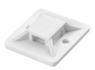 Emb. 50x Suportes Autoadesivos p/ Abraçadeiras 30x30mm (Branco) - ORNO