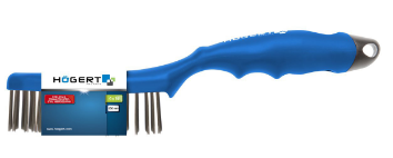 Escova de Aço Inoxidável Ergonómica 250mm - HOGERT