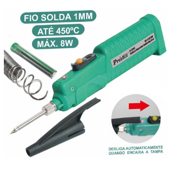 Ferro de Soldar a Pilhas 8W 450ºC - Proskit