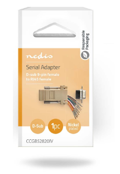 Ficha Adaptadora DB9 Macho - RJ45 Femea