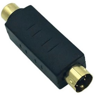 Ficha Adaptadora Mini DIN 4 Macho - RCA Fêmea - FONESTAR