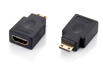 Ficha Adaptadora Mini HDMI Macho -> HDMI Femea - EQUIP