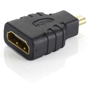 Ficha Adaptadora micro-HDMI (D) Macho -> HDMI (A) Femea - EQUIP