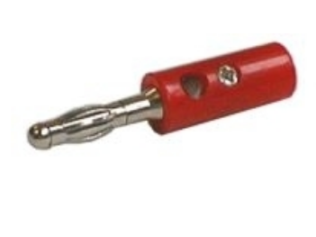 Ficha Banana Macho 4mm - Vermelho