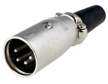 Ficha Canon Metálica Macho 4 Pinos