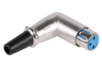 Ficha Canon Metática 3 Pinos Femea 90º