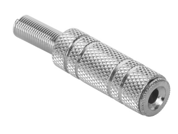 Ficha Jack 3,5mm Fêmea Mono - Metálica