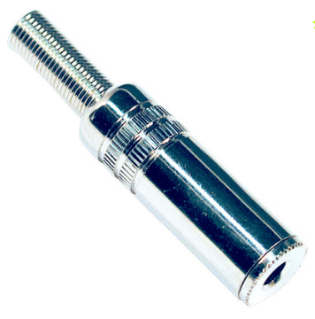 Ficha Jack 3,5mm Femea Stereo Metálica