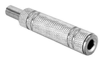 Ficha Jack 6,3mm Femea Metalica Stereo