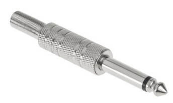Ficha Jack 6,3mm Macho Mono Metálica