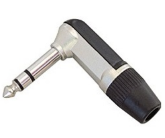 Ficha Jack 6,3mm Macho Stereo 90º (t/ NEUTRIK)