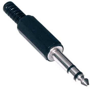 Ficha Jack 6,3mm Stereo Plástico