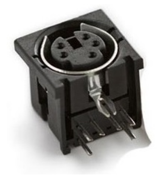 Ficha Mini DIN 5 Pinos Femea p/ C.I.