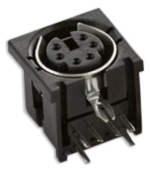 Ficha Mini DIN 6 Pinos Femea p/ C.I.