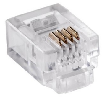 Ficha Telefone RJ11 4 Pinos (9,6mm)