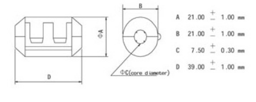 Filtro p/ Cabo Ø7.5mm