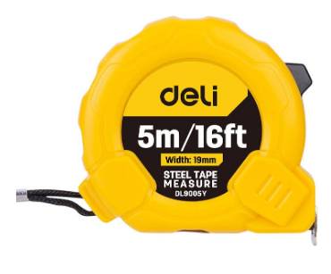 Fita Métrica de Aço 5m/19mm (Amarelo) - DELI