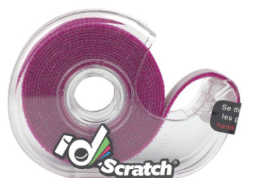 Fita de Velcro 2m x 2cm (Vermelho Violeta) - ID-SCRATCH