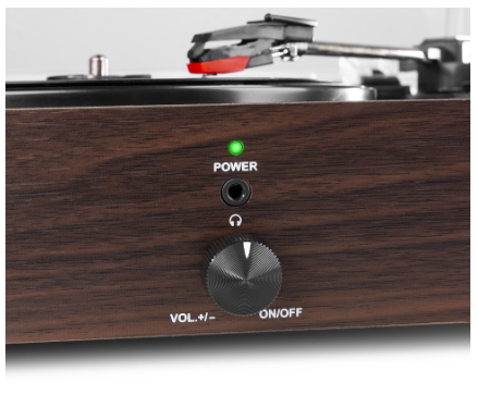 Gira Discos 33/45 RPM c/ Colunas (RP106DW) Madeira Escura - FENTON