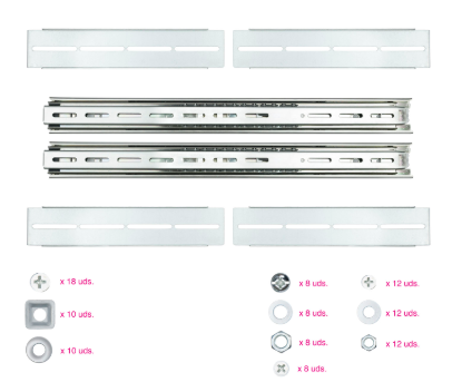 Guias Laterais Telescópicas p/ Rack Box até 800mm - Nanocable