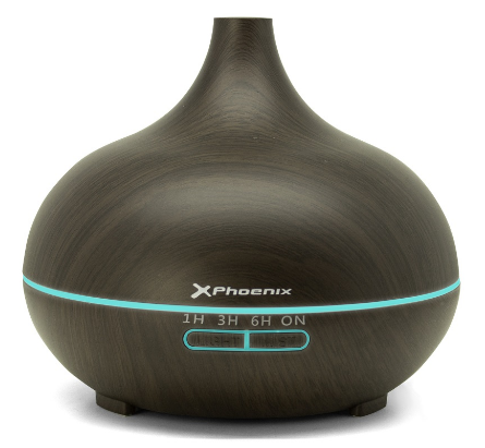 Humidificador e Difusor de Aroma LED 400ml (Preto) - PHOENIX