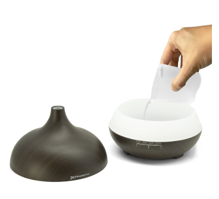 Humidificador e Difusor de Aroma LED 400ml (Preto) - PHOENIX