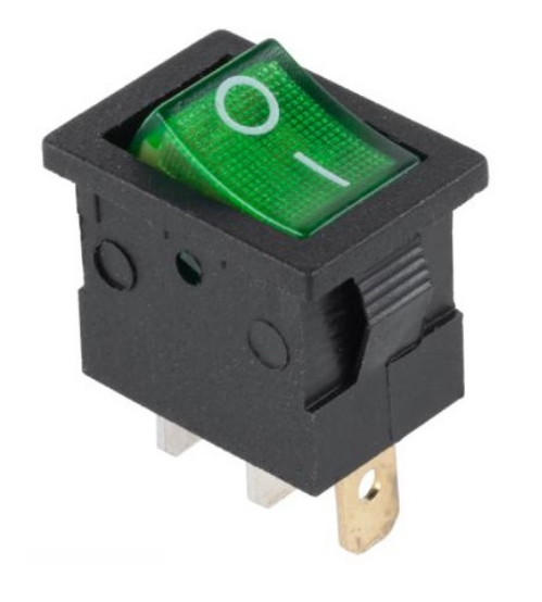 Interruptor ON-OFF Mini Luminoso 15A / 12VDC - Verde
