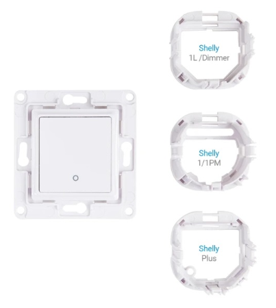 Interruptor de Parede 1 Botão p/ Módulos Shelly (Branco) - Shelly Wall Switch 1