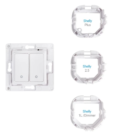 Interruptor de Parede 2 Botões p/ Módulos Shelly (Branco) - Shelly Wall Switch 2