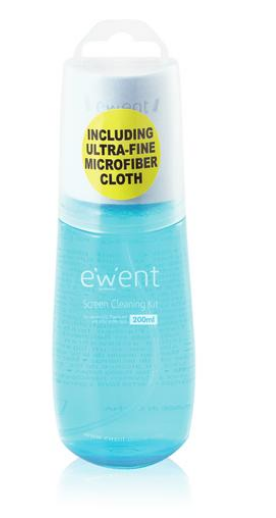 Kit de Limpeza Ecrãs/Plásticos/Equip. Electrónicos (200ml) - EWENT