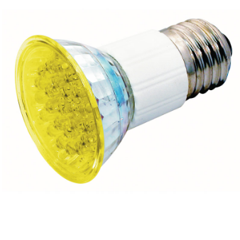 Lampada 24 LEDs 220V E27 1W Amarelo