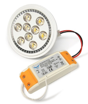 Lampada LED AR111 G53 Aluminio Branco 220V 9x2W 3000K 900Lm