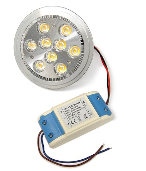 Lampada LED AR111 G53 Aluminio Branco 220V 9x2W 6000K 1080Lm